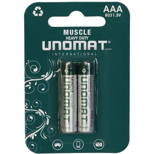 باتری نیم قلمی یونومات مدل Muscle Heavy Duty بسته 2 عددی
