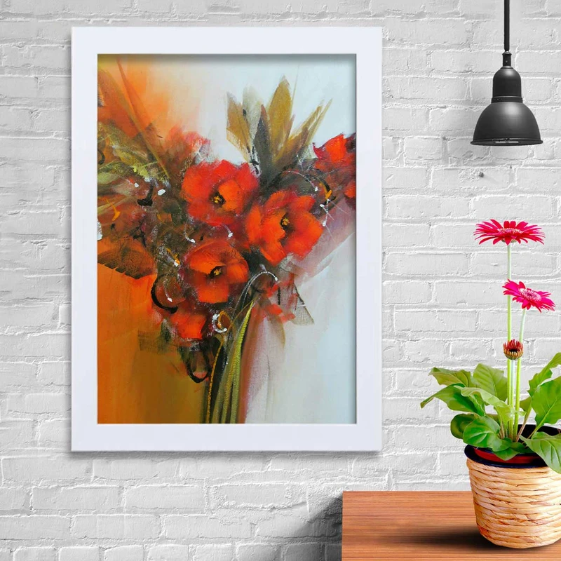 تابلو گالری استاربوی طرح گل رز مدل هنری KL153