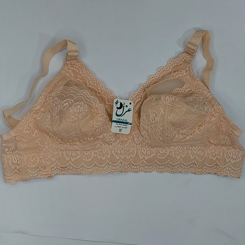 سوتین زنانه غزل مدل دانتل دالبری کش پهن کد 780