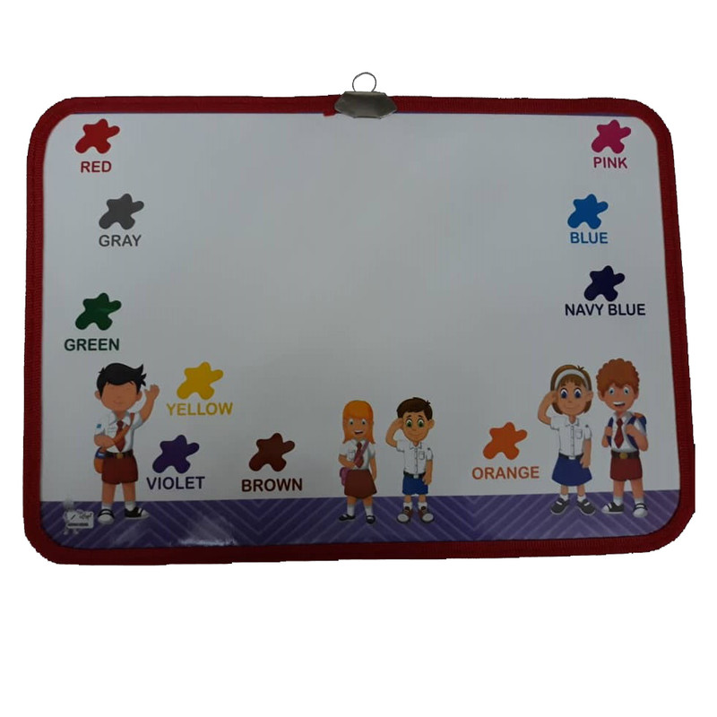تخته وایت برد آرین نویس طرح رنگها سایز 24*34 سانتی متر