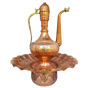 ست پارچ وکاسه مسی طرح تخت جمشید کد 1