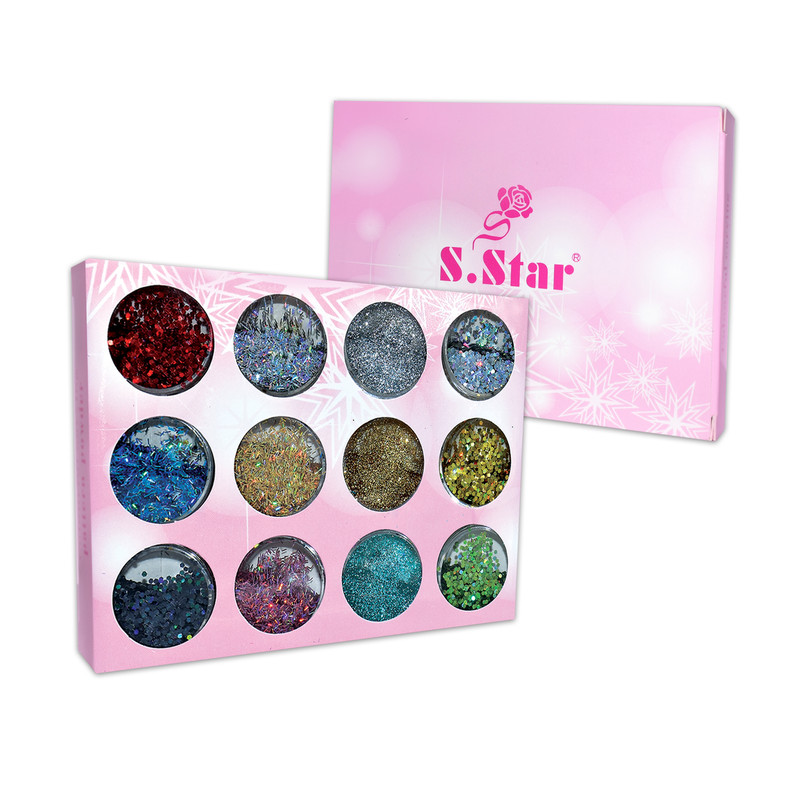 پودر لاک ناخن اس.استار مدل 01 بسته 12 عددی
