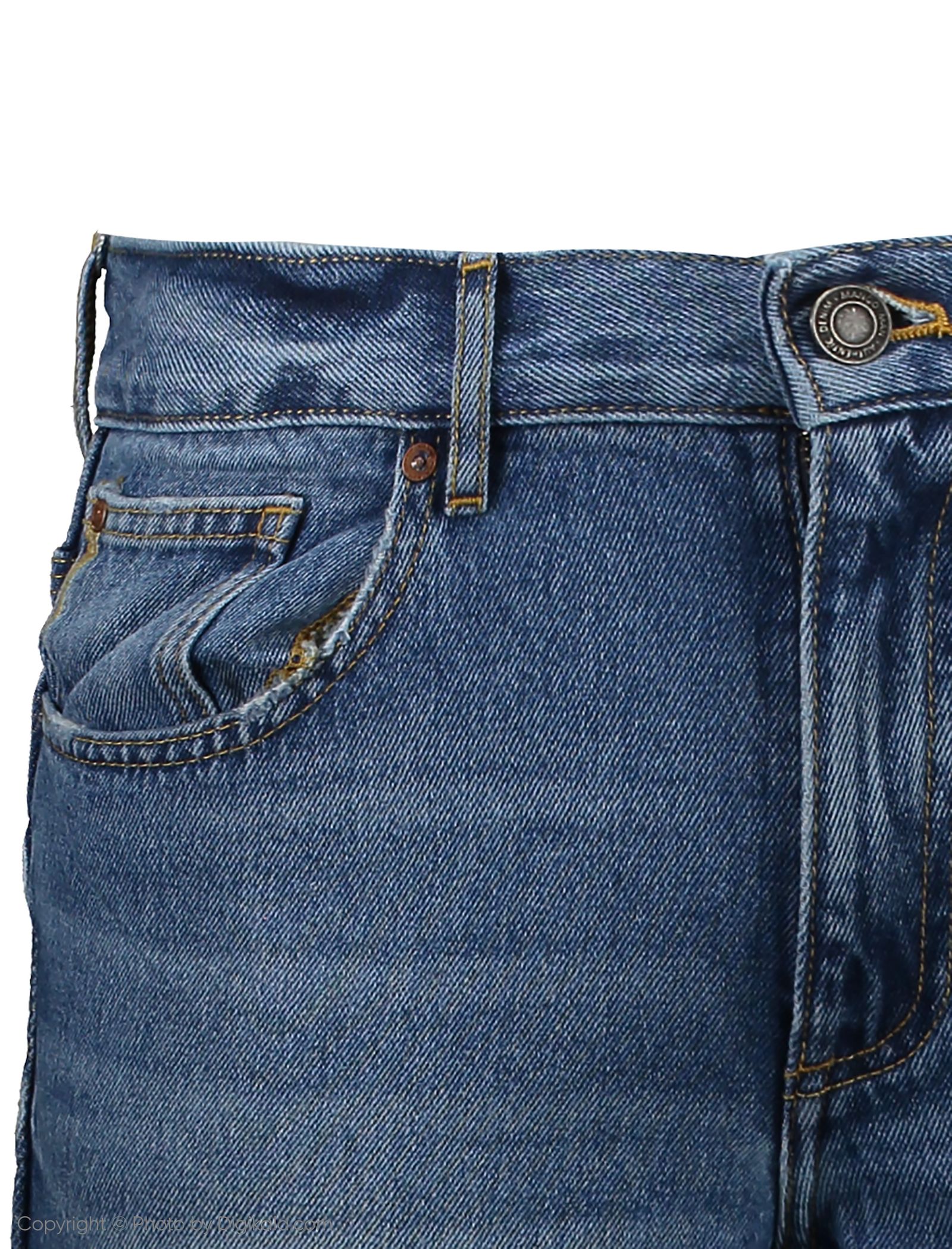 شلوار جین راسته مردانه - مانگو - آبی روشن - 5