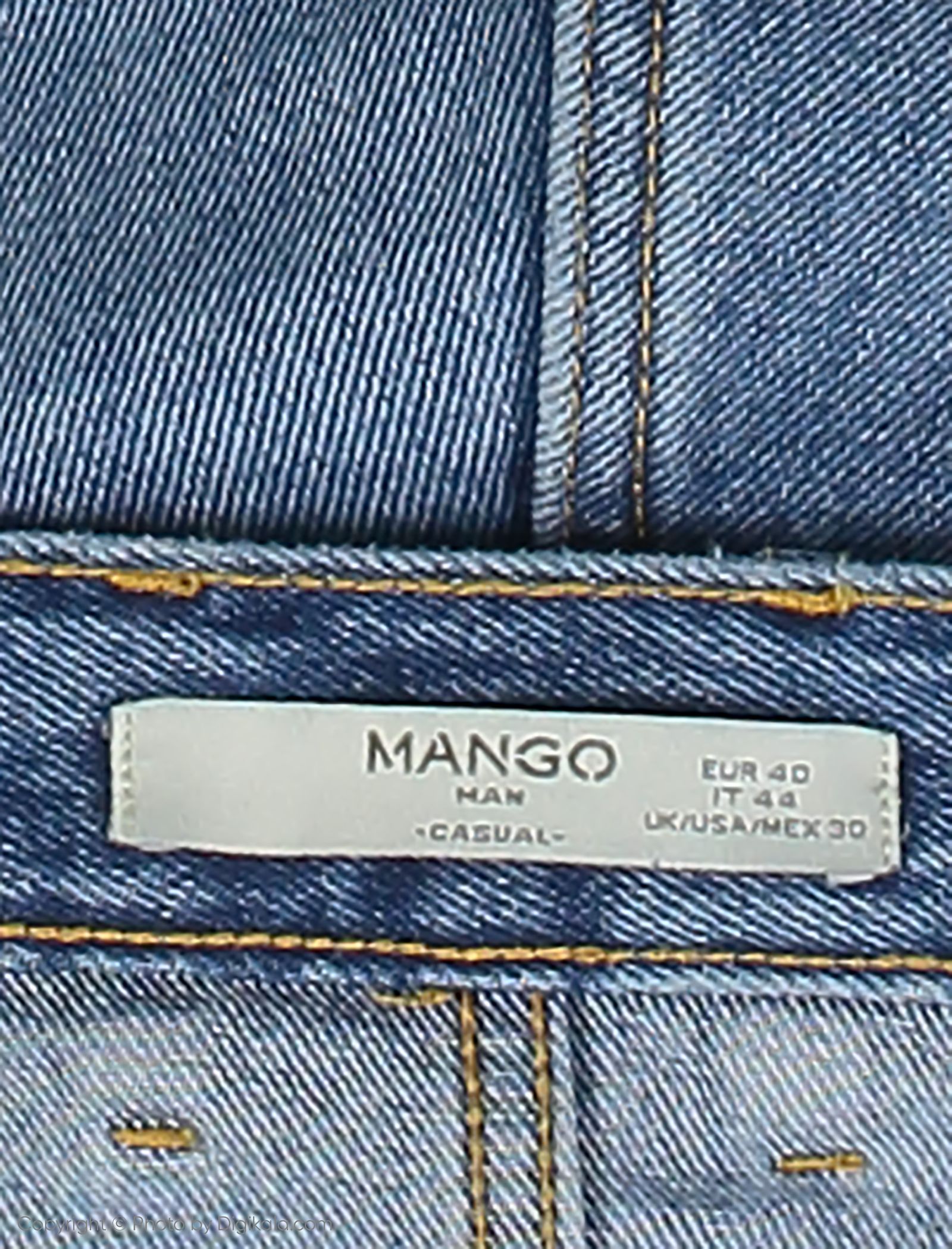 شلوار جین راسته مردانه - مانگو - آبی روشن - 6