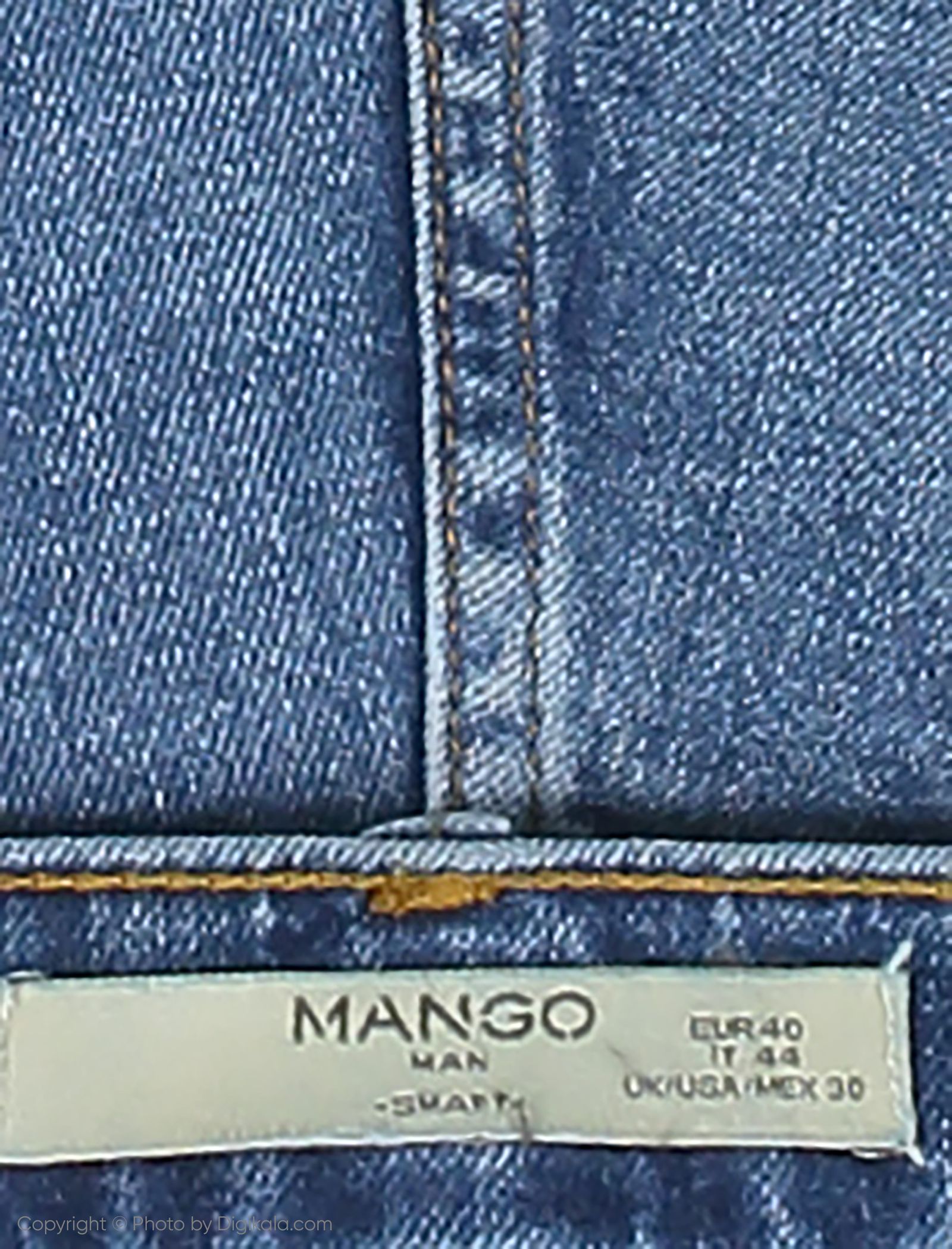 شلوار جین جذب مردانه - مانگو - آبی - 5