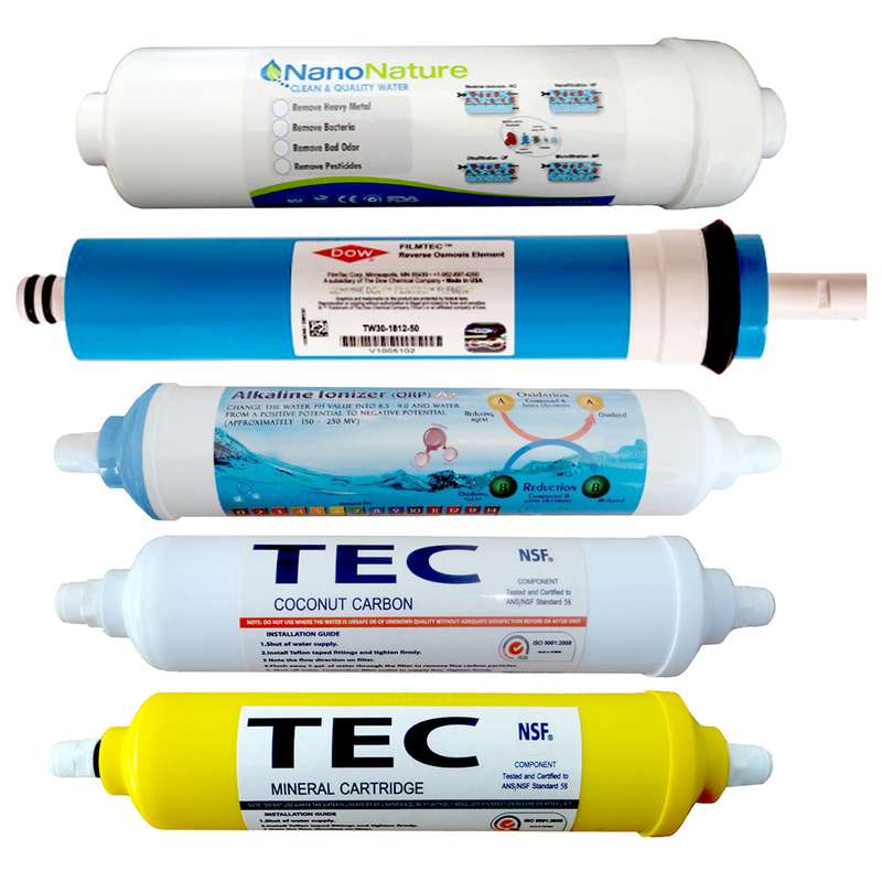 فیلتر دستگاه تصفیه کننده آب مدل FTN-5R مجموعه 5 عددی فیلتر دستگاه تصفیه کننده آب مدل FTN-5R مجموعه 5 عددی