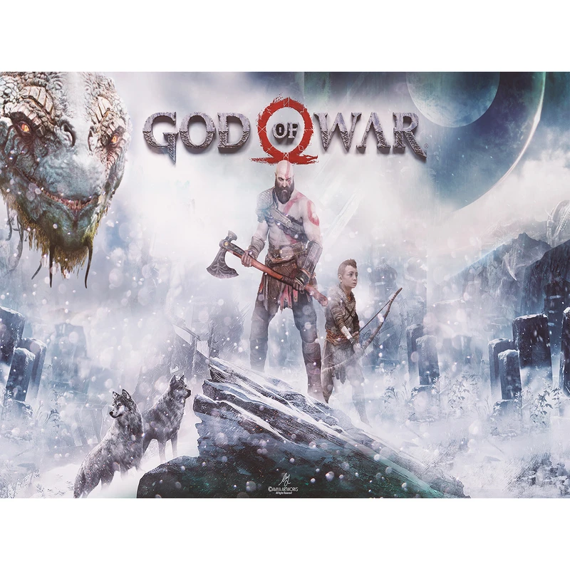 تابلو شاسی چاپ سی طرح God of War 