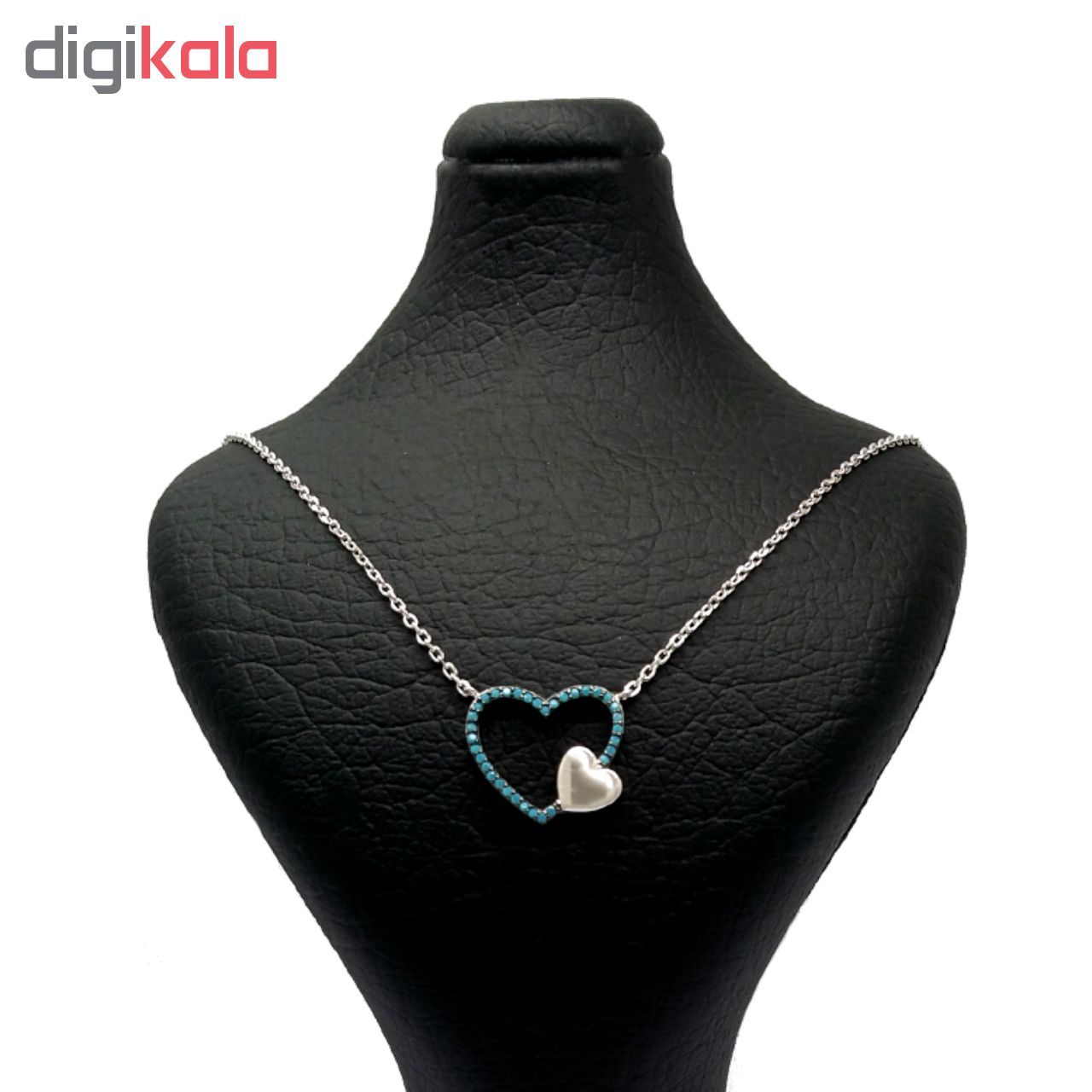 گردنبند نقره زنانه طرح قلب دریایی کد N87196