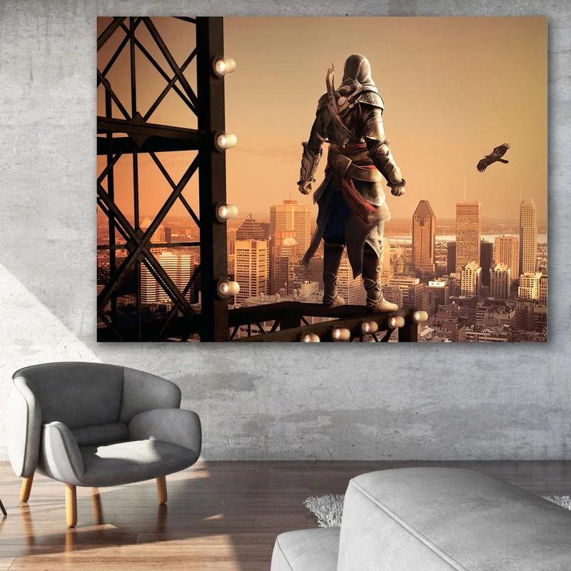 تابلو شاسی طرح Assassin s Creed مدل Game 2001