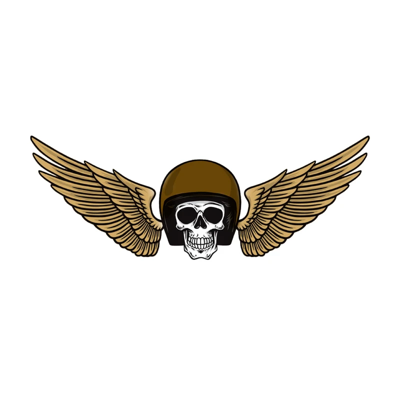 استیکر لپ تاپ طرح Skull Wings کد ۰۱