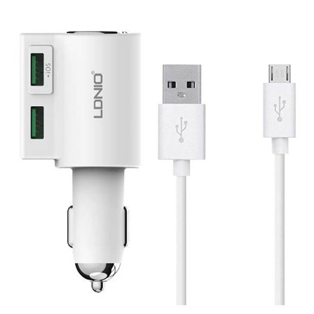 شارژر فندکی مدل CM10 به همراه کابل تبدیل MicroUSB