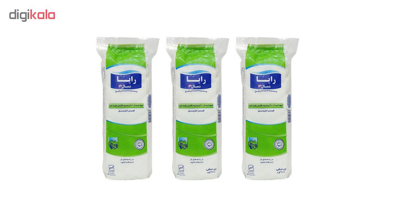 پنبه بهداشتی رایا کد 05 وزن 50 گرم مجموعه 3 عددی