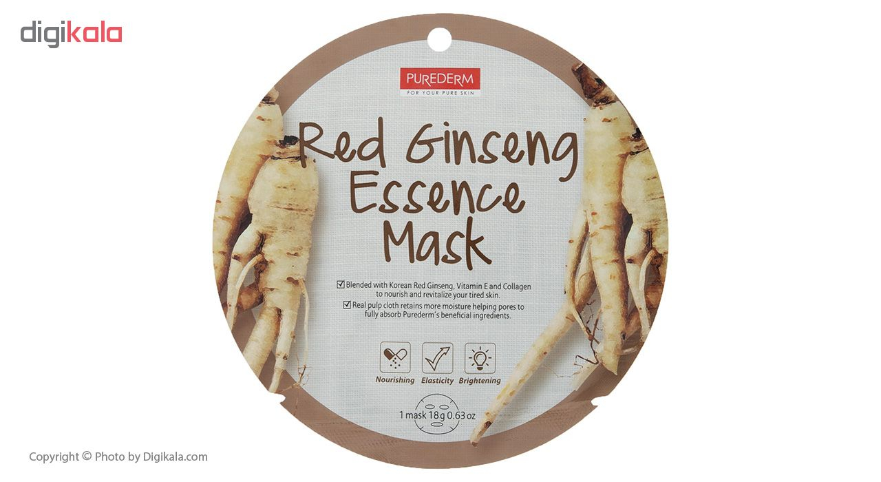 ماسک صورت پیوردرم مدل Red Ginseng مقدار 18 گرم