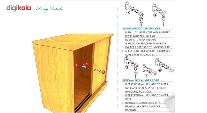 قفل کمدی سایبرلاک مدل 604 بسته 20 عددی