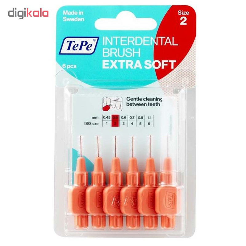 مسواک بین دندانی تهپه مدل EXTRA SOFT سایز 2 بسته 6 عددی مسواک بین دندانی تهپه مدل EXTRA SOFT سایز 2 بسته 6 عددی