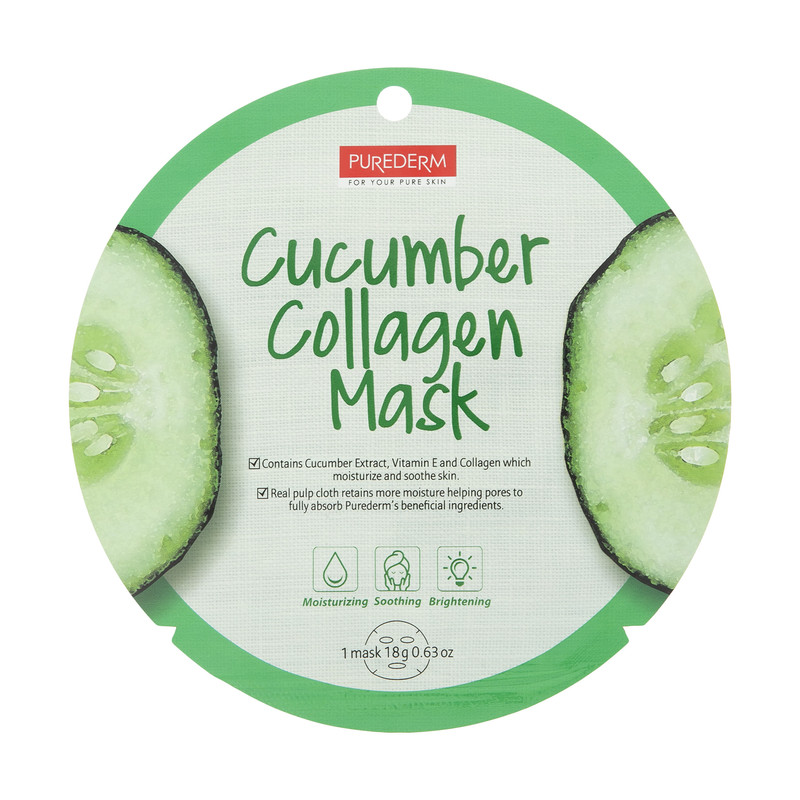 ماسک صورت پیور درم مدل Cucumber مقدار 18 گرم