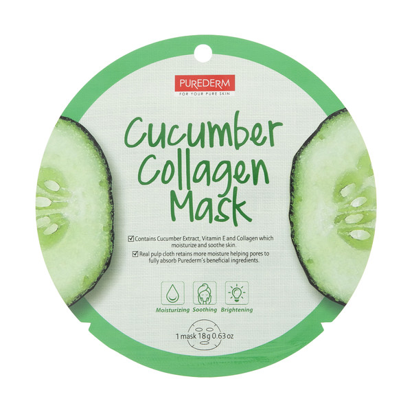 ماسک صورت پیور درم مدل Cucumber مقدار 18 گرم