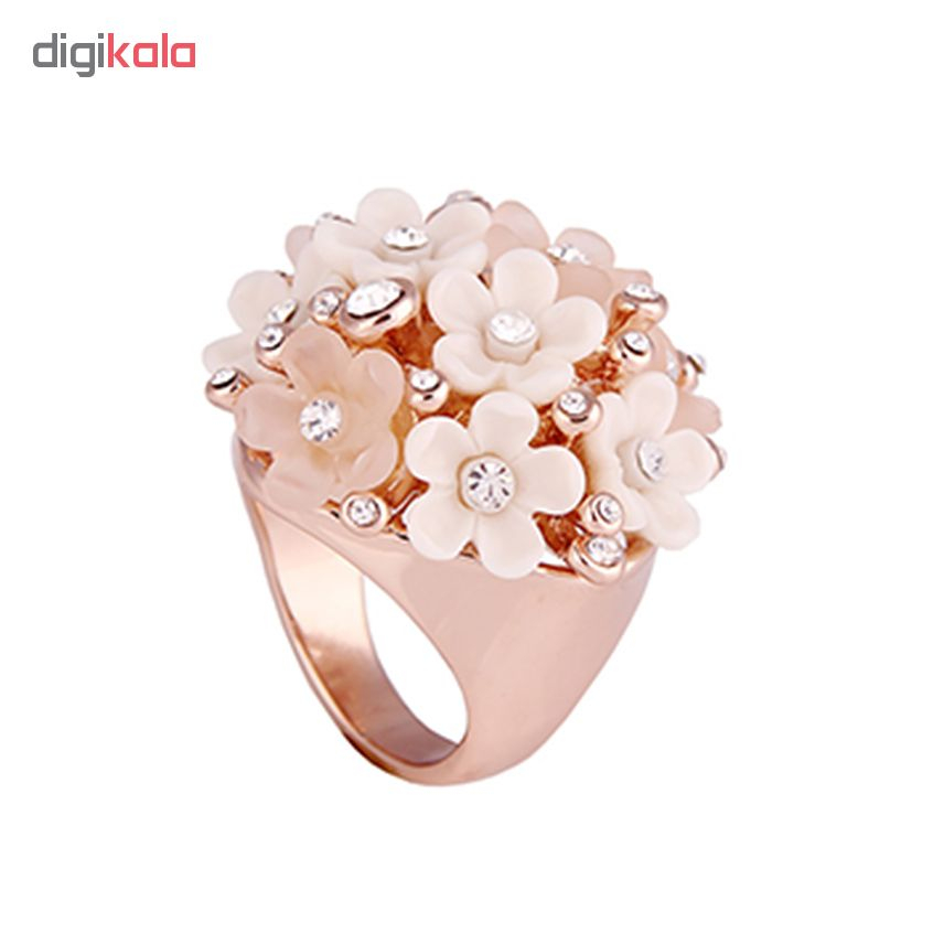 انگشتر زنانه مون لایت طرح گل کد R1059