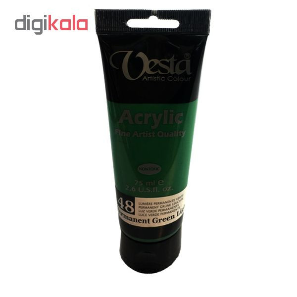 رنگ اکریلیک وستا مدل permanent green 48