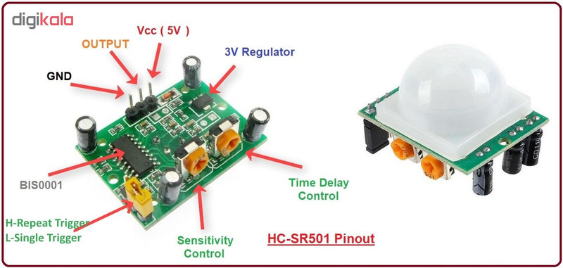 ماژول PIR مدل HC-SR501