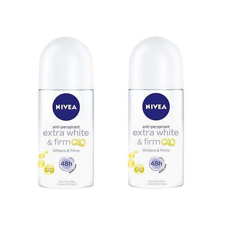 رول ضد تعریق زنانه نیوآ مدل Extra White & Firm Q10 حجم 50 میلی لیتر بسته 2 عددی