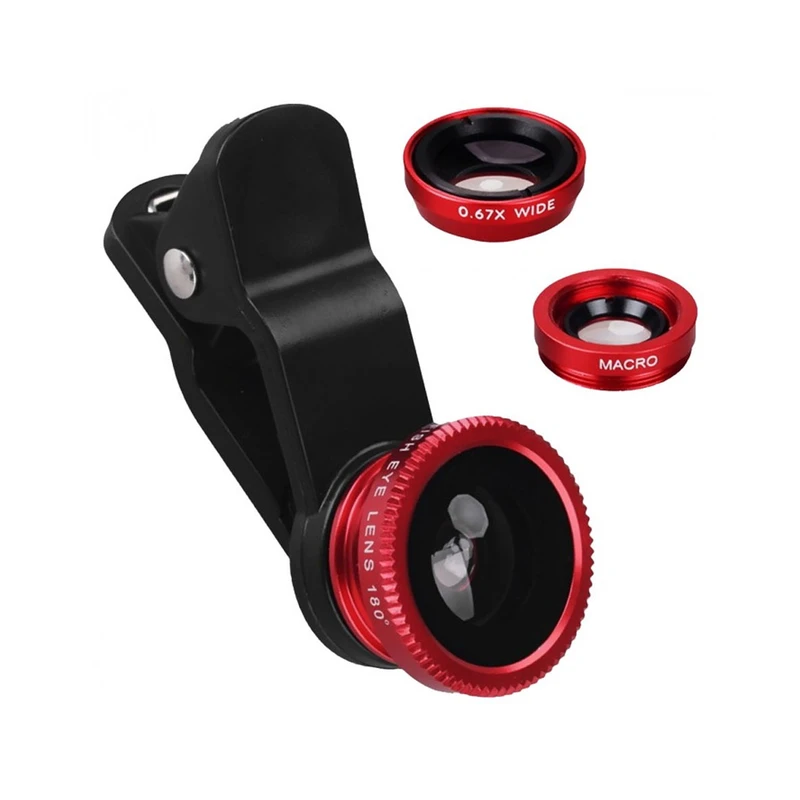 لنز کلیپسی موبایل یونیورسال مدل Clip مجموعه 3 عددی