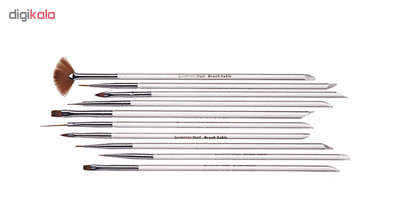 قلم موی طراحی ناخن لورنزو مدل N710 بسته 10 عددی
