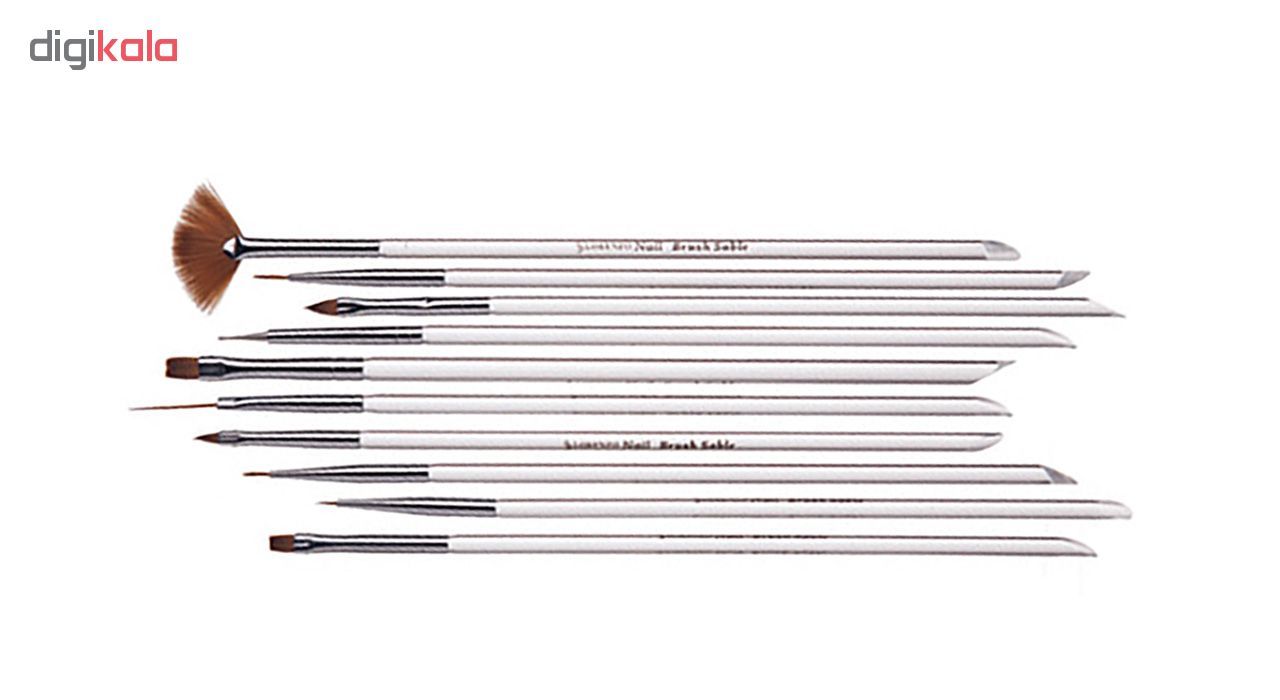 قلم موی طراحی ناخن لورنزو مدل N710 بسته 10 عددی -  - 2