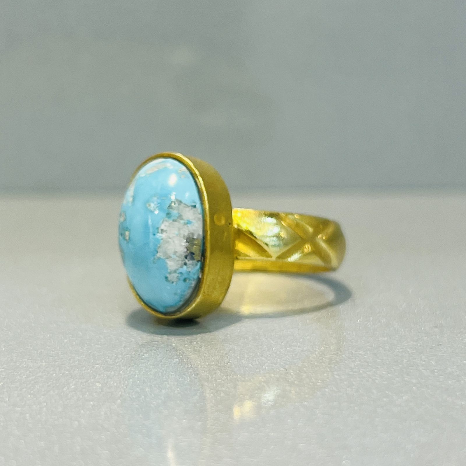 انگشتر نقره زنانه مدل فیروزه نیشابوری کد 34-34 - - 3