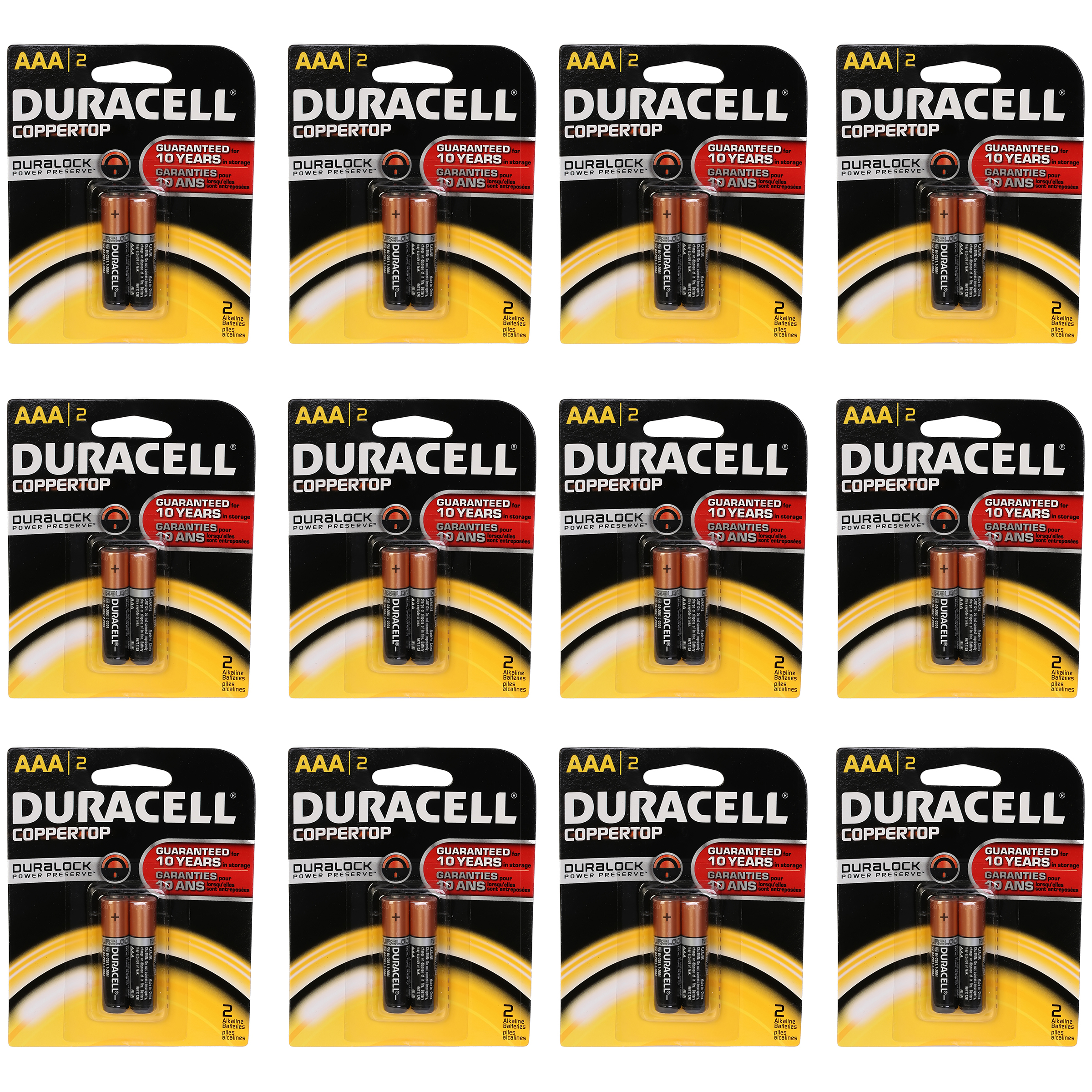 باتری نیم قلمی دوراسل مدل Duralock COPPERTOP بسته 24 عددی