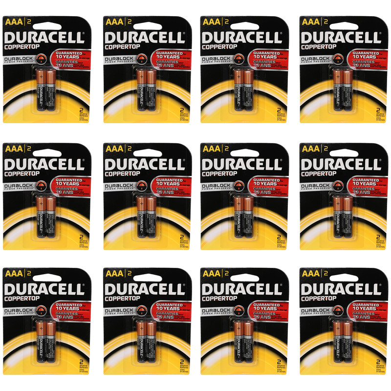 باتری نیم قلمی دوراسل مدل  Duralock COPPERTOP بسته 24 عددی