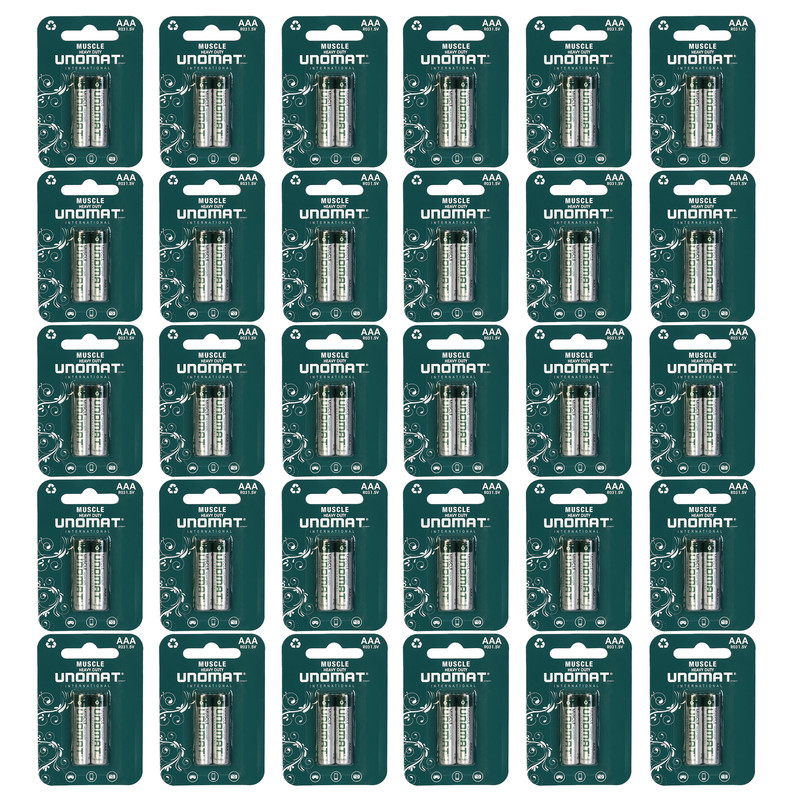 باتری نیم قلمی یونومات مدل Muscle Heavy Duty بسته 60 عددی