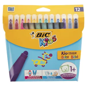 ماژیک رنگ آمیزی بیک سری Kids مدل Kid Couleur Baby - بسته 12 رنگ