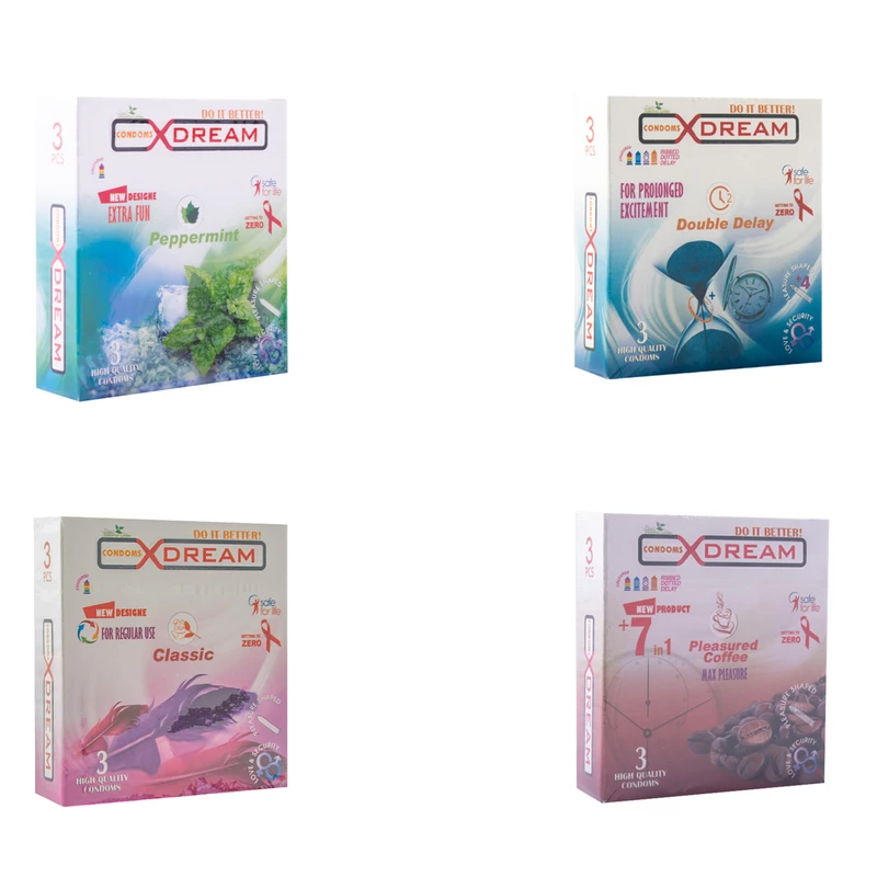کاندوم ایکس دریم مدل 384001 مجموعه 4 عددی