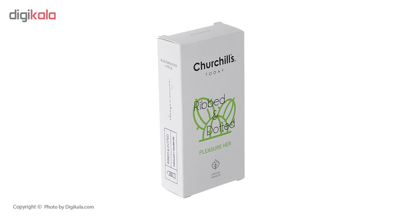 کاندوم چرچیلز مدل Ribbed And Dotted بسته 12 عددی