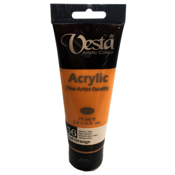 رنگ اکریلیک وستا مدل pearl orange کد56