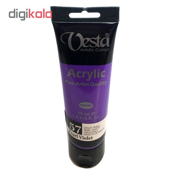 رنگ اکریلیک وستا مدل pearl violet کد57