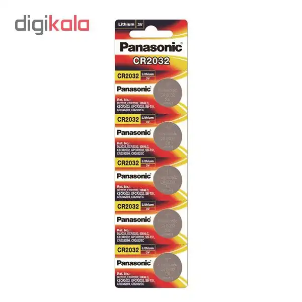 باتری سکه ای پاناسونیک مدل CR2032 بسته 5 عددی