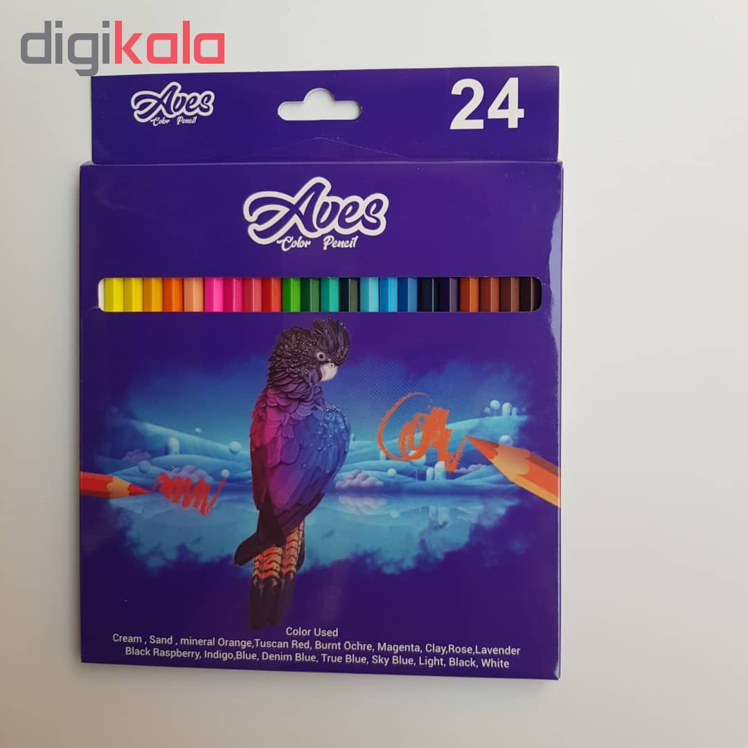 مداد رنگی 24 رنگ اویز مدل فانی 