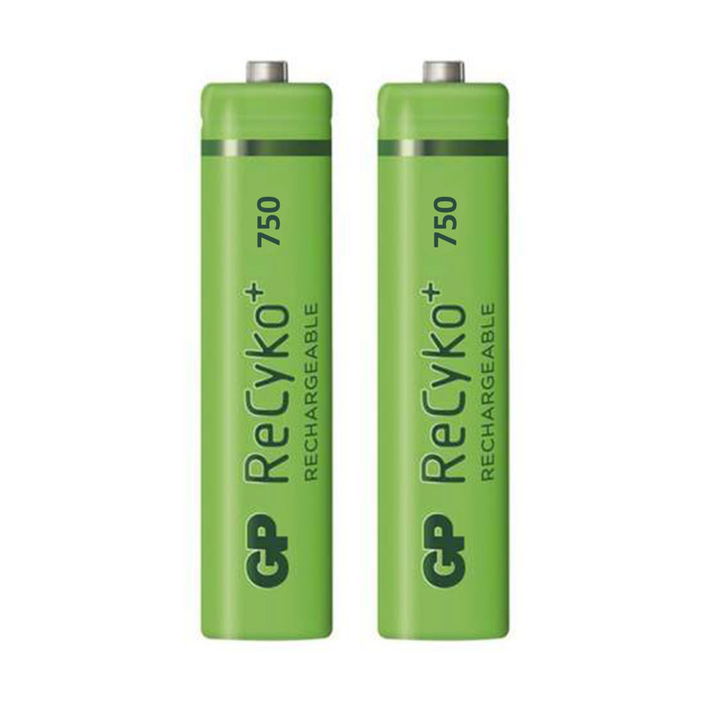 باتری نیم قلمی قابل شارژ جی پی مدل ReCyko Plus 750 بسته دو عددی