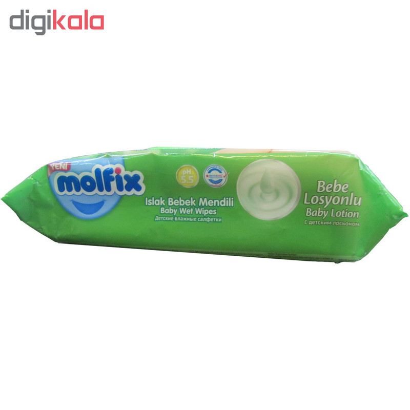 دستمال مرطوب کودک مولفیکس مدل AB2070 بسته 60 عددی