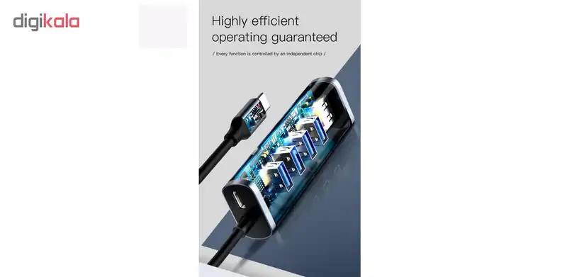 هاب 4 پورت USB-C باسئوس مدل PB1816Z