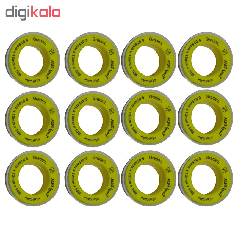 نوار تفلون آسیا کویر کد 012 بسته 12 عددی