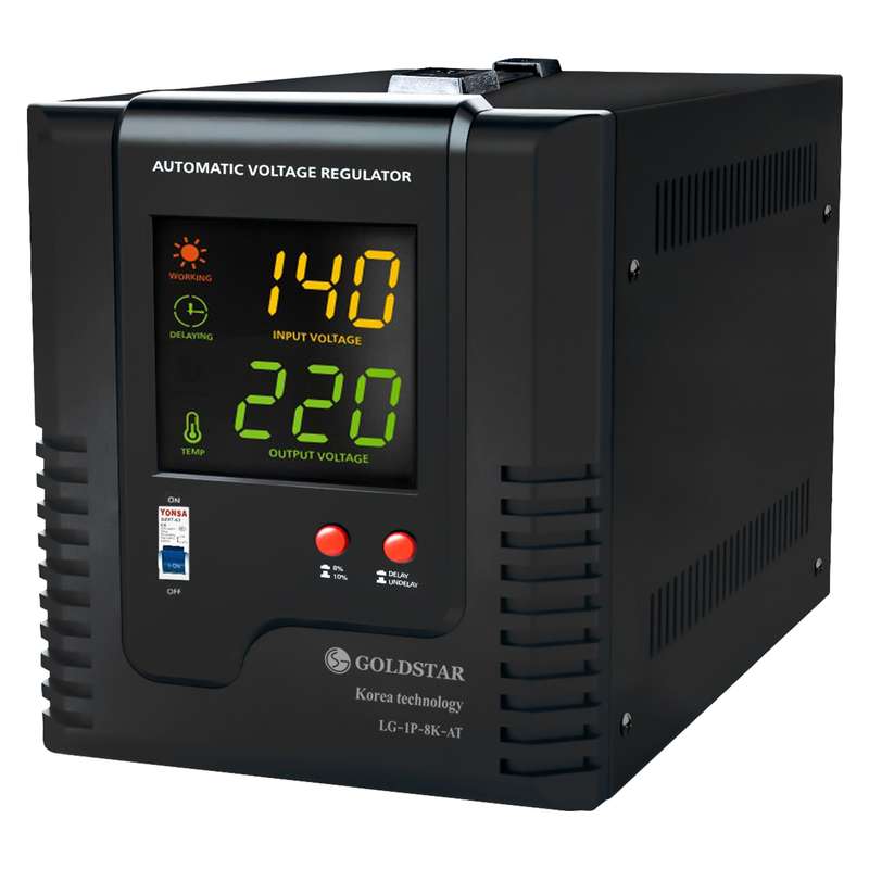 استابلایزر گلداستار مدل LG-1P-8K-AT ظرفیت 8000VA استابلایزر گلداستار مدل LG-1P-8K-AT ظرفیت 8000VA