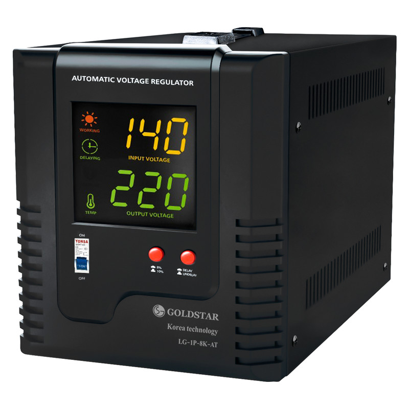 استابلایزر گلداستار مدل LG-1P-8K-AT ظرفیت 8000VA استابلایزر گلداستار مدل LG-1P-8K-AT ظرفیت 8000VA