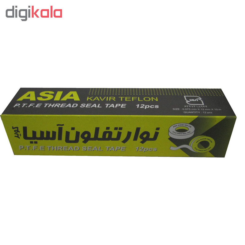 نوار تفلون آسیا کویر کد 012 بسته 12 عددی
