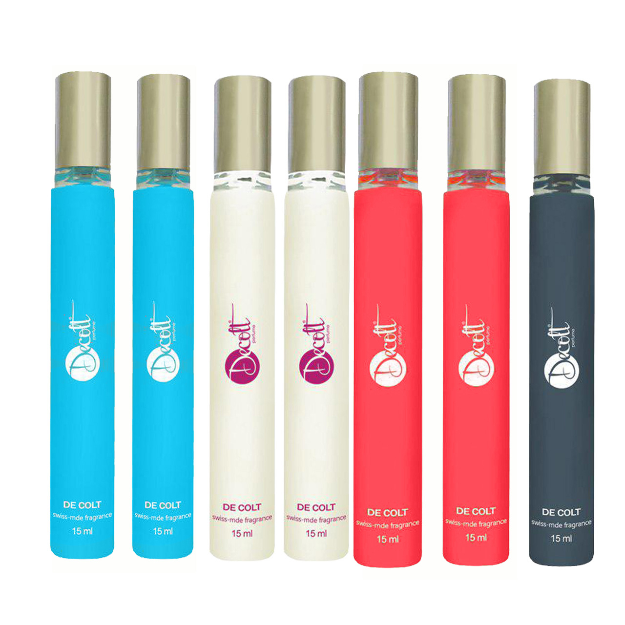 عطر جیبی دکلت مدل 126 حجم 15 میلی لیتر مجموعه 7 عددی