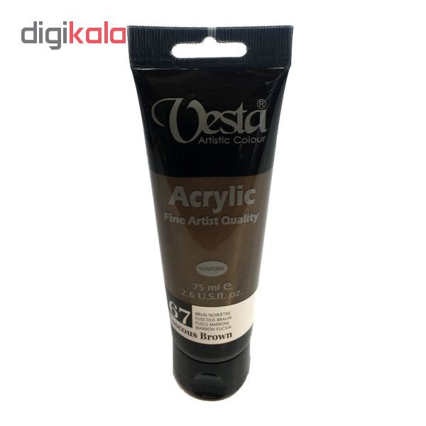 رنگ اکریلیک وستا مدل fuscous brown کد67