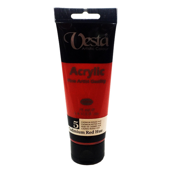 رنگ اکریلیک وستا مدل cadmium red hue کد5