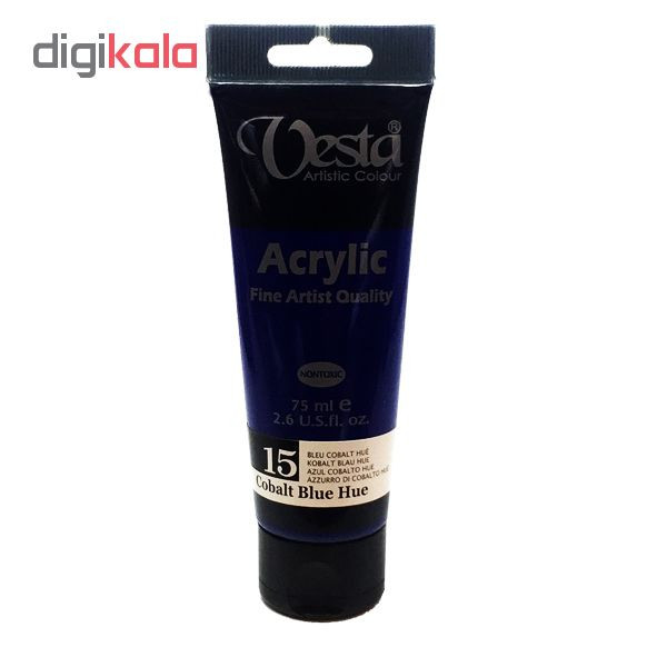 رنگ اکریلیک وستا مدل cobalt blue کد15